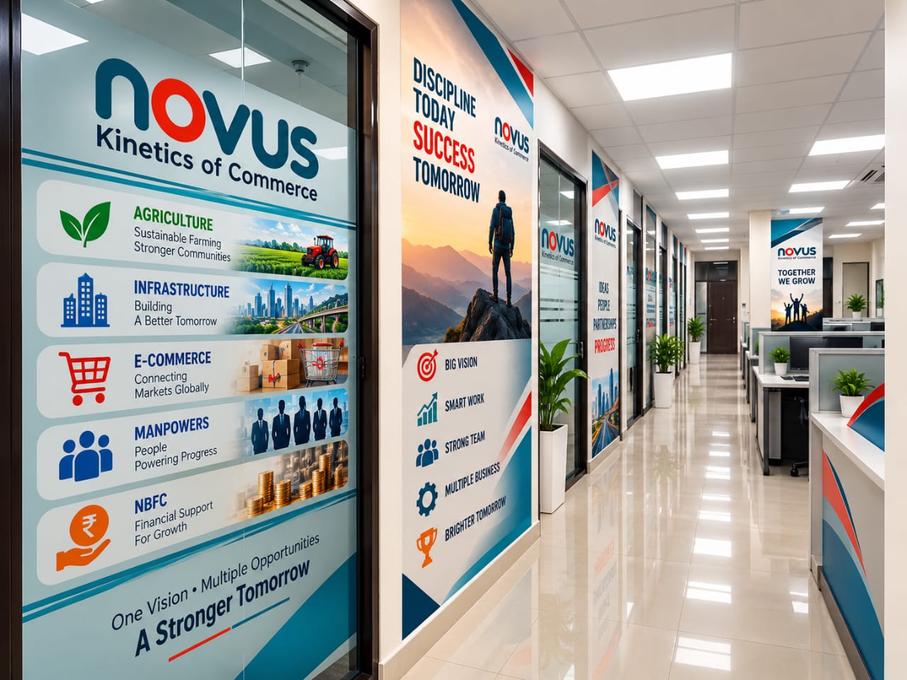 Novus People Powering Progress - Corporate Wall